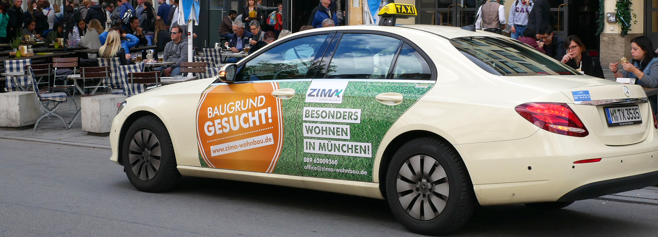 Taxiwerbung in München