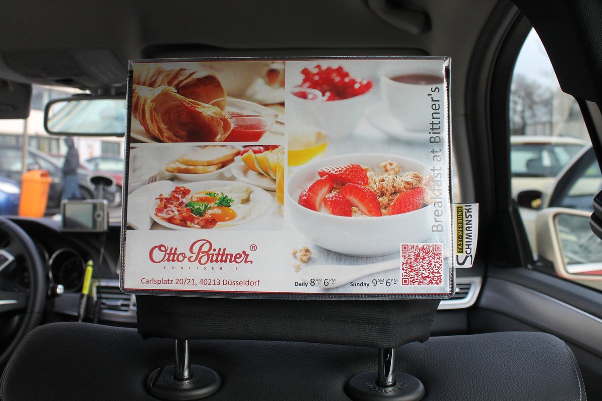 Kopfstützenwerbung im Taxi – Kundenbeispiel: Otto Bittner